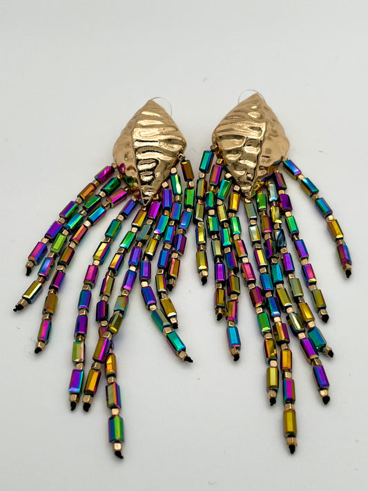 BOLD LONG DANGLE DROP EARRINGS - MoreExtra