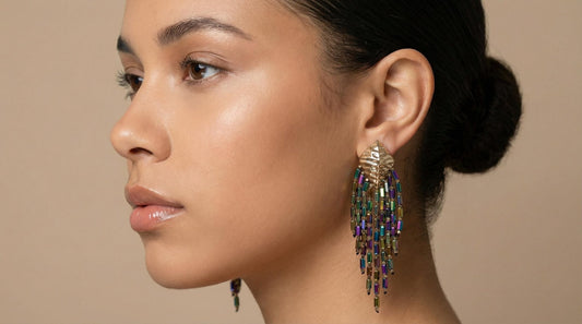 BOLD LONG DANGLE DROP EARRINGS - MoreExtra